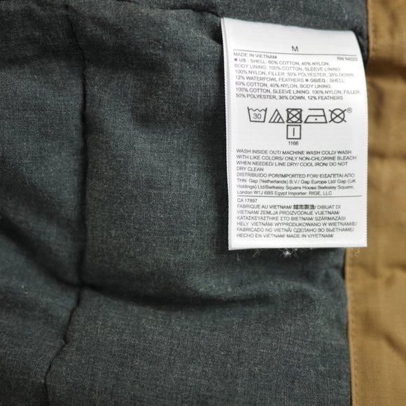 BANANA REPUBLIC Tan brown full zip coat insulated - Picture 12 of 12